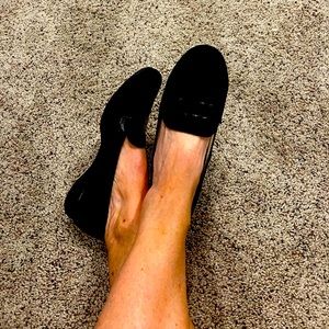 Black loafers